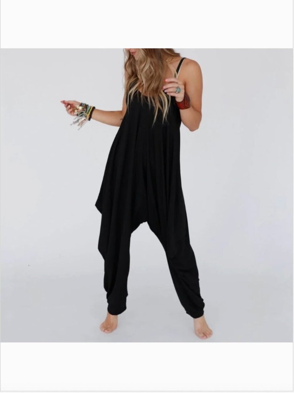 Three Bird Nest Perfect Harem Jumpsuit - Picture 3 of 12
